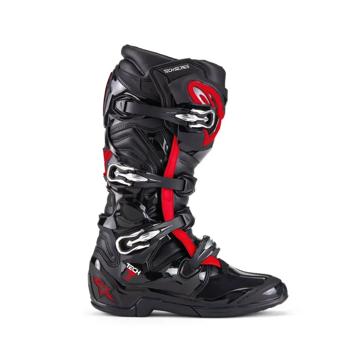 Bota Alpinestars Tech 7 2025 Preto/Vermelho - Spinelli Motos Boutique